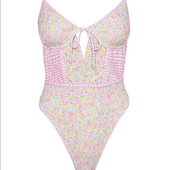 For Love and Lemons Hydrangea Blooms One Piece Swim - Picture 6 of 16